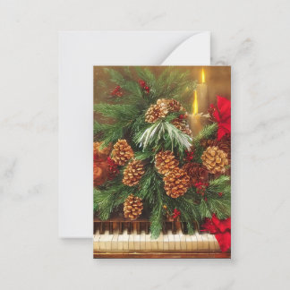 Tarjeta Pequeña Navidades piano budget mini