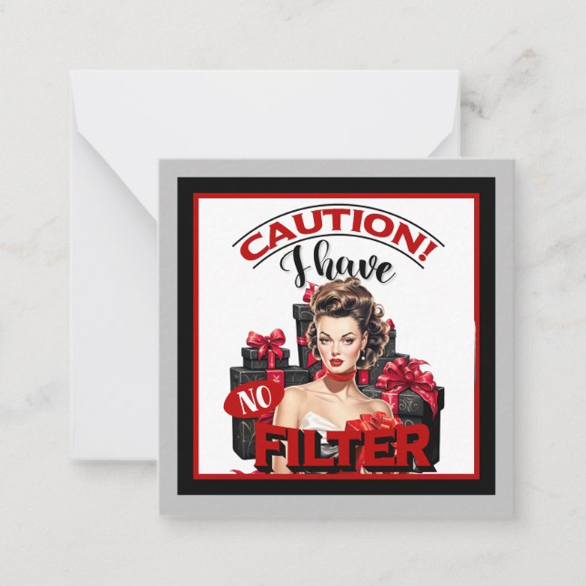 Tarjeta Pequeña Navidades retro sin pinza de filtro (Anverso)