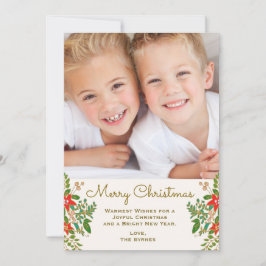 Tarjeta Pequeña Navidades tradicionales escribieron una foto