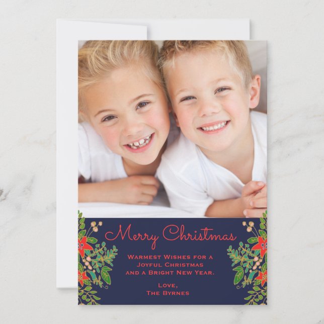 Tarjeta Pequeña Navidades tradicionales una armada fotográfica (Anverso)