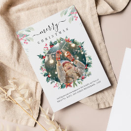 Tarjeta Pequeña Navidades Vacaciones Foto Mistletoe Botánica