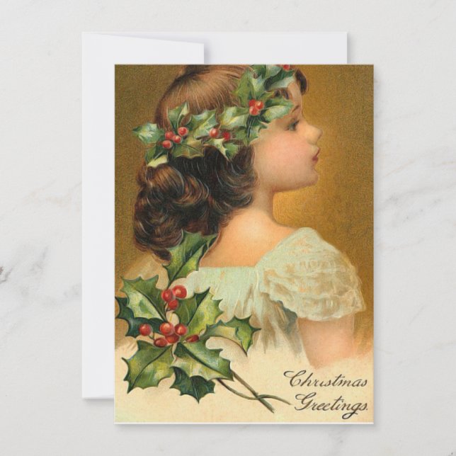 Tarjeta Pequeña Navidades victorianas y viticulentas (Anverso)