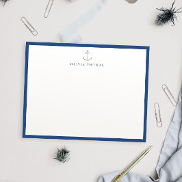 Tarjeta Pequeña navy náutico minimalista personalizado Stationery