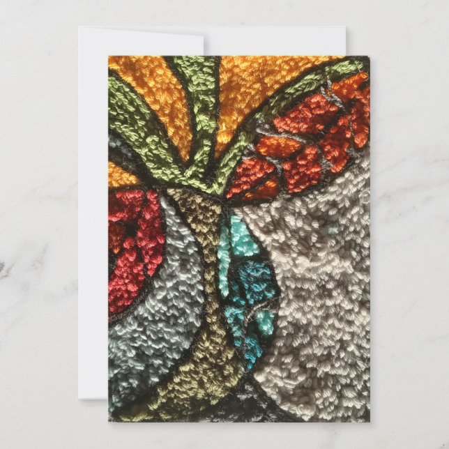 Tarjeta Pequeña Needle Punch Design greeting card (Anverso)