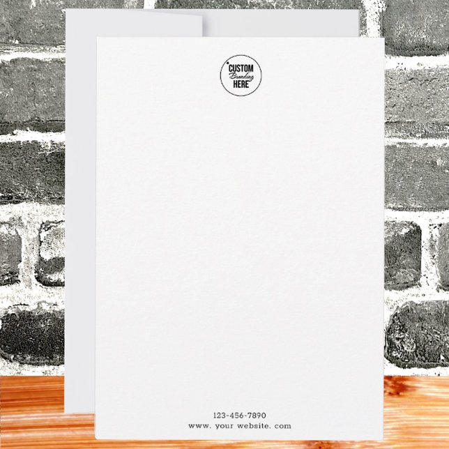 Tarjeta Pequeña Negocio con logotipo simple (simple logo note card)