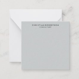 Tarjeta Pequeña Negocio de Consultor Gris Simple y Moderno