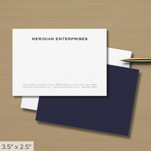 Tarjeta Pequeña Negocio tipográfico clásico simple