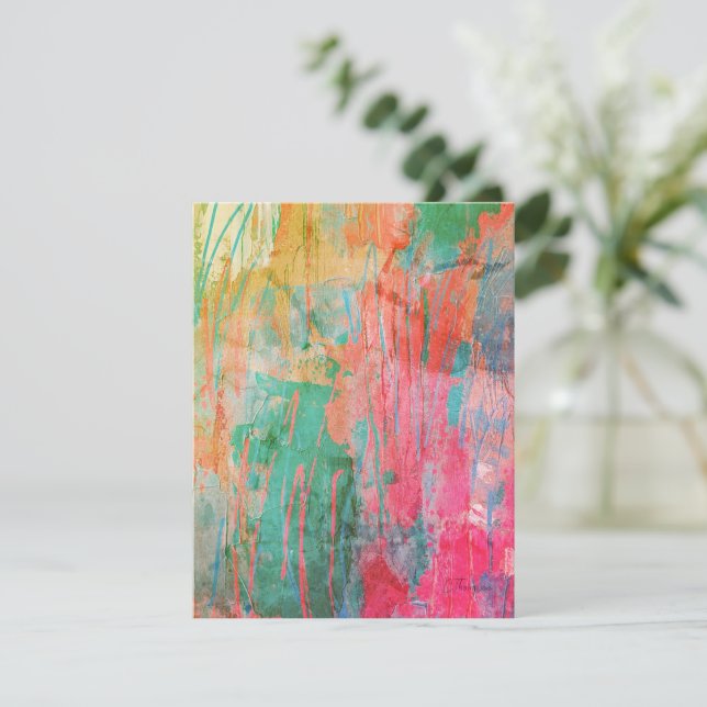 Tarjeta Pequeña Negrita tropical Resumen de todas las ocasiones (Anverso de pie)