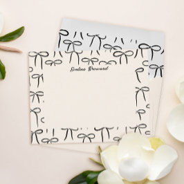 Tarjeta Pequeña Negro y crema Sencillo dobla estatificación person