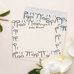 Tarjeta Pequeña Negro y crema Sencillo dobla estatificación person