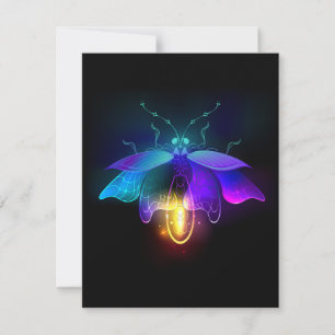 Tarjeta Pequeña Neon Firefly en negro
