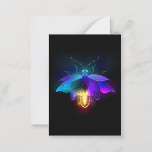 Tarjeta Pequeña Neon Firefly en negro