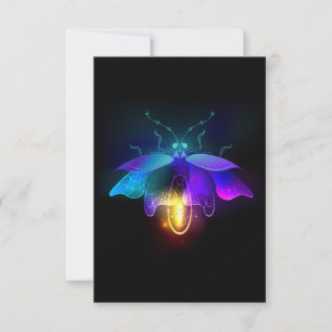 Tarjeta Pequeña Neon Firefly en negro