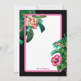 Tarjeta Pequeña Neon Pink Tropical Botanicals