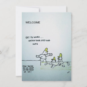 Tarjeta Pequeña "New Employee Welcome" De GUHLComics Flat Note C