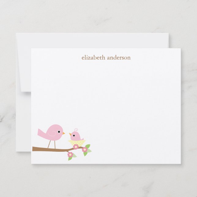 Tarjeta Pequeña Nido de pájaro bebé gracias Baby Shower (Anverso)
