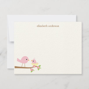 Tarjeta Pequeña Nido de pájaro bebé gracias Baby Shower