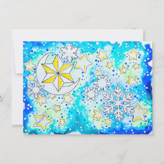 Tarjeta Pequeña Nieve de Navidad