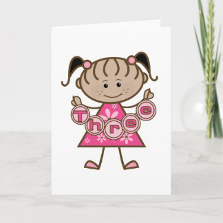 Tarjeta Pequeña niña camisetas de cumpleaños y regalos