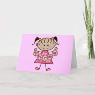 Tarjeta Pequeña niña camisetas de cumpleaños y regalos