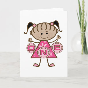 Tarjeta Pequeña Niña camisetas y regalos de cumpleaños