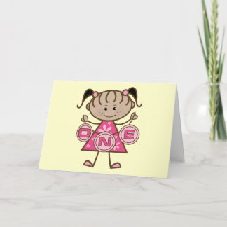 Tarjeta Pequeña Niña camisetas y regalos de cumpleaños