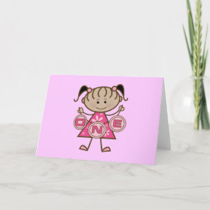 Tarjeta Pequeña Niña camisetas y regalos de cumpleaños