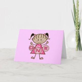 Tarjeta Pequeña Niña camisetas y regalos de cumpleaños