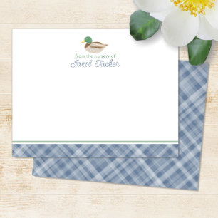 Tarjeta Pequeña Niño del pato Mallard de la guardería de Stationer