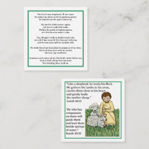 Tarjeta Pequeña Niño Jesús Buen Pastor