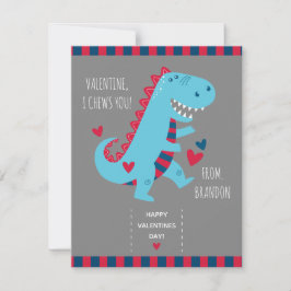 Tarjeta Pequeña Niños Classroom Dinosaur Valentines