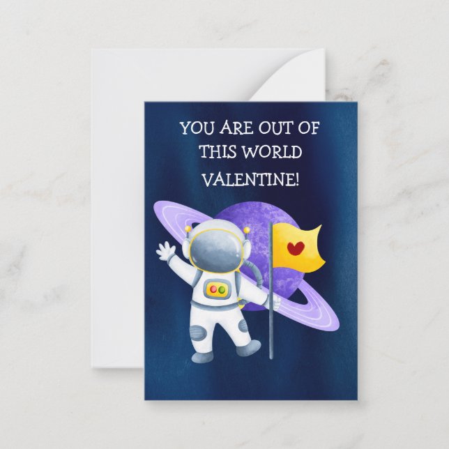 Tarjeta Pequeña Niños Classroom Valentines (Anverso)