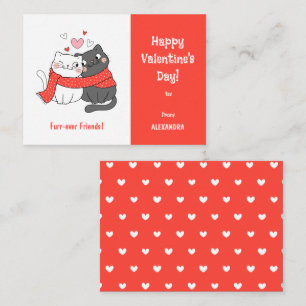 Tarjeta Pequeña Niños Cuidados Por Siempre Amigos Día de San Valen