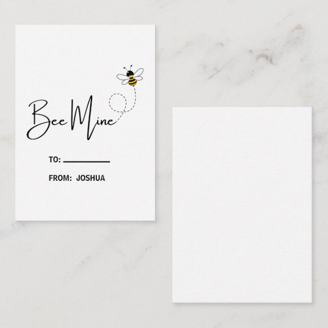 Tarjeta Pequeña Niños educados con Valentina personalizada (Anverso / Reverso)