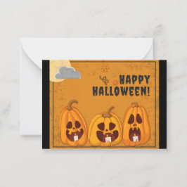 Tarjeta Pequeña Niños Feliz Halloween Spookkin
