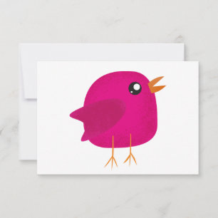 Tarjeta Pequeña Niños pajarito lindo