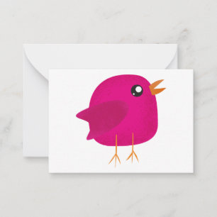Tarjeta Pequeña Niños pajarito lindo