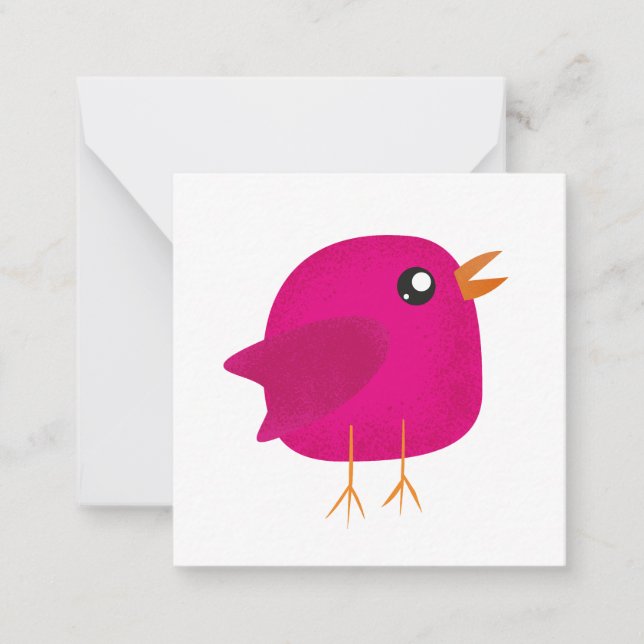 Tarjeta Pequeña Niños pajarito lindo   (Anverso)
