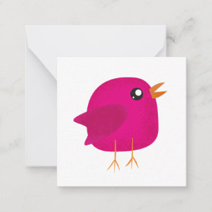 Tarjeta Pequeña Niños pajarito lindo