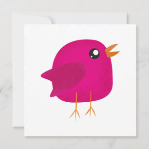 Tarjeta Pequeña Niños pajarito lindo
