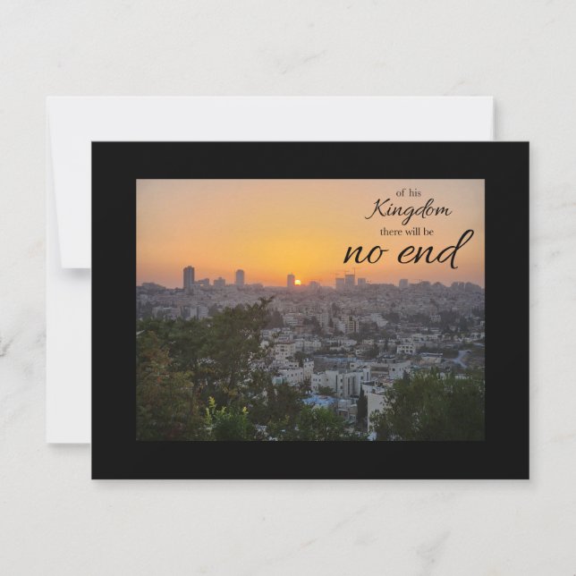 Tarjeta Pequeña No End to His Kingdom Flat Note Card (Anverso)