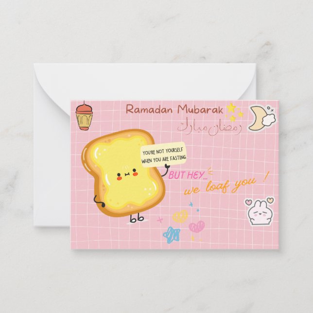 Tarjeta Pequeña No eres tú mismo cuando ayunas un Ramadán gracioso (Anverso)