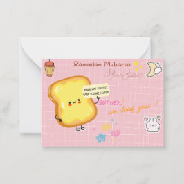 Tarjeta Pequeña No eres tú mismo cuando ayunas un Ramadán gracioso