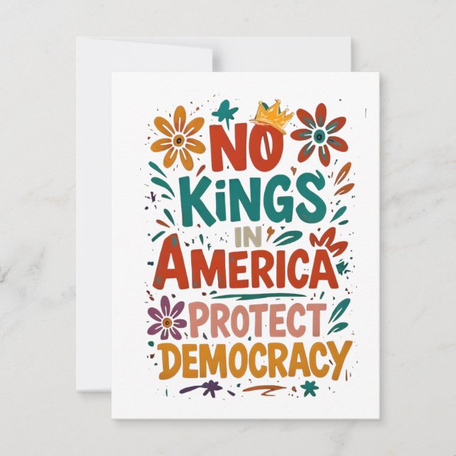 Tarjeta Pequeña No King In America American Democracy  (Anverso)