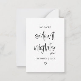Tarjeta Pequeña No More Silent Nights | Baby Announcement Card