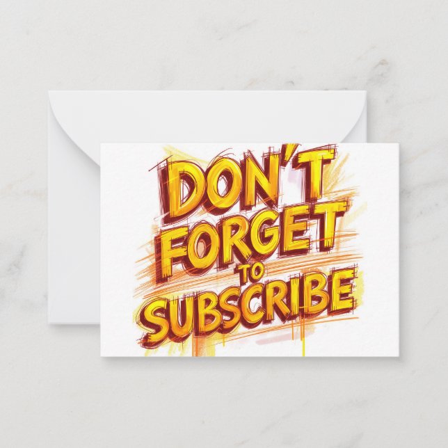 Tarjeta Pequeña No Olvides Suscribirte (Anverso)