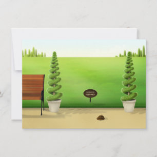 Tarjeta Pequeña "No se permiten perros" graciosos perros en Person