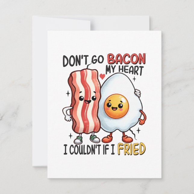 Tarjeta Pequeña No te vayas tocino mi corazón (Anverso)