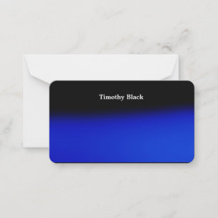 Tarjeta Pequeña Noche creativa Azul Elegante Plata Estilo Moderno