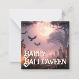 Tarjeta Pequeña Noche de Sombras: Un Hechizo de Halloween Despiert